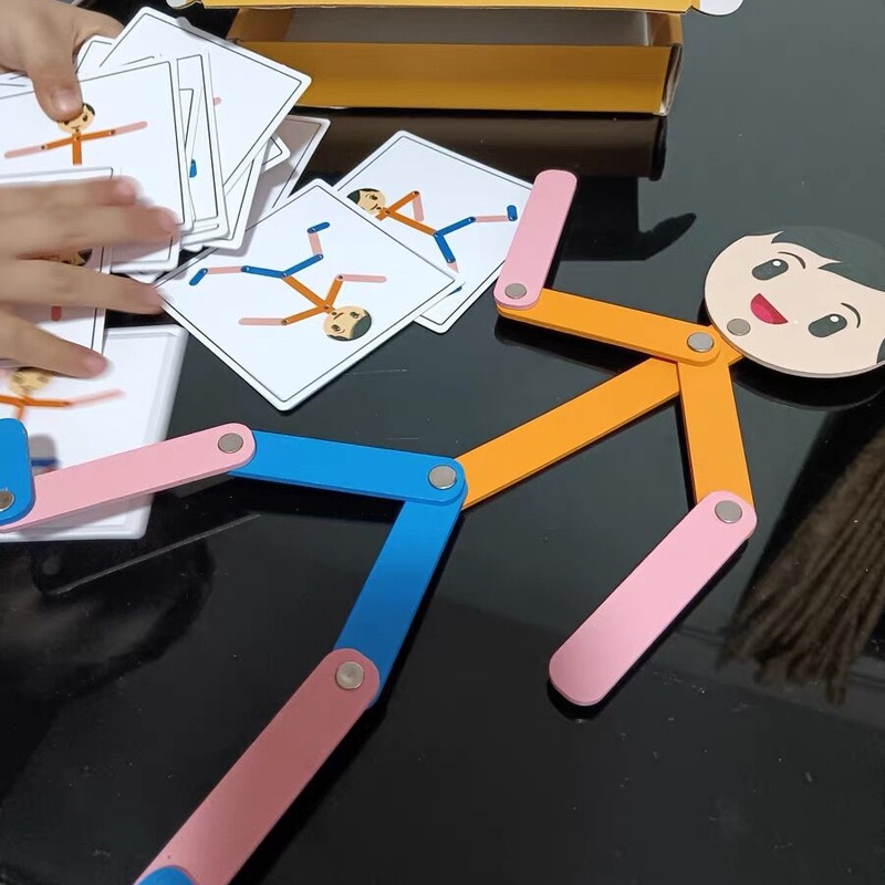 Đồ Chơi Người Đàn Ông Bằng Gỗ Có Thể Di Chuyển Theo Phương Pháp Montessori Giúp Bé Học Hỏi