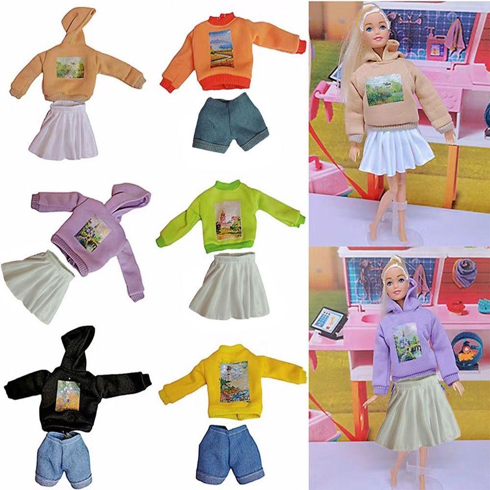 Bộ Áo Sweater + Chân Váy Thời Trang Cho Búp Bê