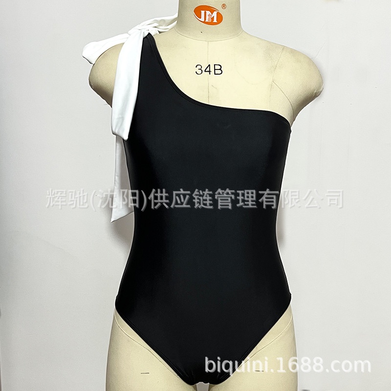 Bộ Đồ Bơi Một Mảnh Hở Vai Phối Nơ Phong Cách Âu Mỹ