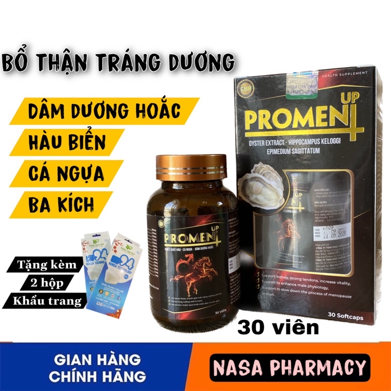 Viên uống bổ thận tráng dương tăng cường sinh lý nam PROMEN UP chiết xuất Hàu biển - Dâm dương hoắc - Cá ngựa