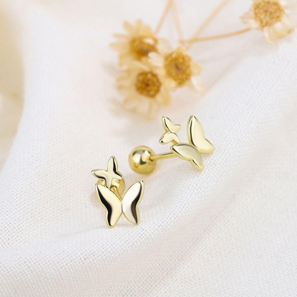 Bông Tai Hình Bướm Hoạt Hình Phong Cách Hàn Quốc Ngọt Ngào Thời Trang Cho Nữ