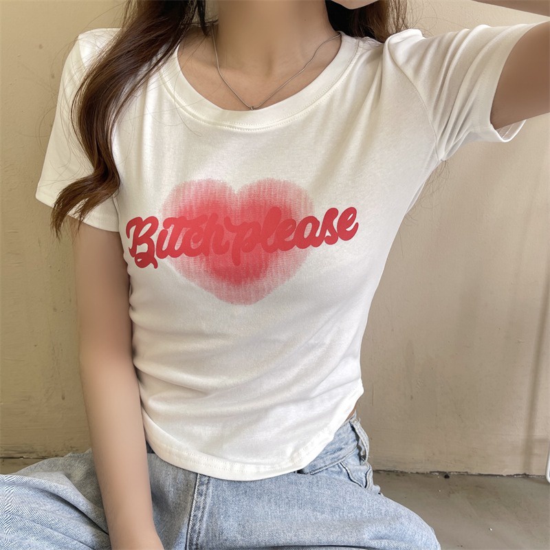 IELGYÁo Croptop Mỏng Lưng Cao In Họa Tiết Thời Trang Cho Nữ