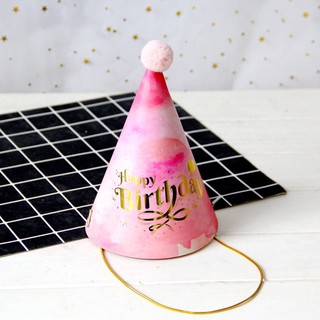 Mũ sinh nhật bằng giấy ép kim