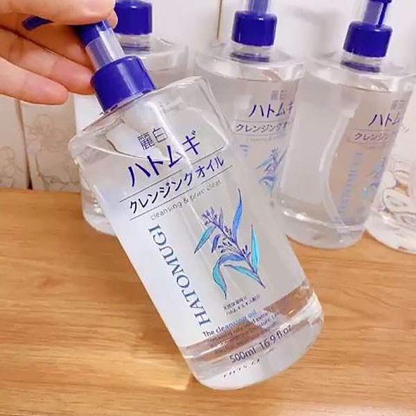 Nước tẩy trang ý dĩ Hatomugi dưỡng ẩm, sạch sâu và làm trắng da 500ml Rose.beautify