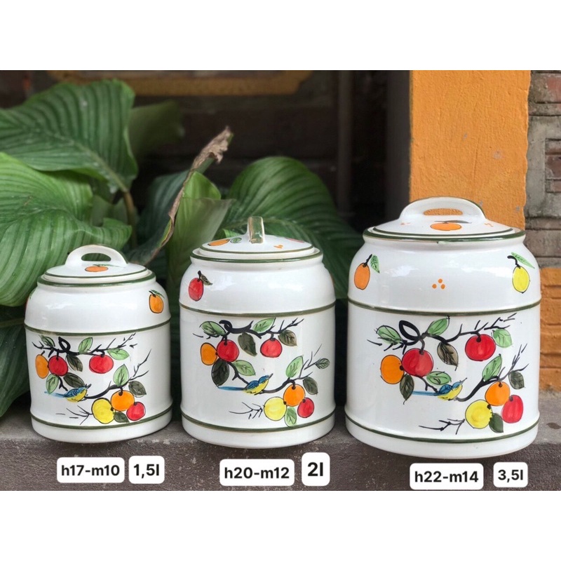 Vại muối dưa - Hũ đựng muối Bát Tràng - Âu đựng mỡ dung tích 1,5L 2L 3,5L