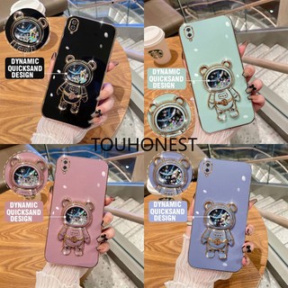 Ốp Lưng Kim Tuyến Nước Hình Phi Hành Gia Cho Casing Huawei Nova 5i Pro Case Huawei Nova 8 SE Case Huawei Nova 8i Case Huawei Y9 Prime Case Huawei Play5 Case Huawei P20 Lite Cover Glitter Liquid Quicksand Astronaut Bracket Soft Phone Case