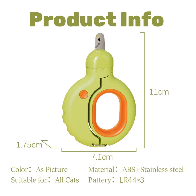 HamshMoc Kềm Cắt Móng Vuốt Có Đèn LED Chuyên Nghiệp Tránh Chó Mèo Bảo Vệ An Toàn