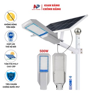  Đèn led năng lượng mặt trời Phi Thuyền NHATPHONG 500W PT1500 cao cấp,vỏ nhôm tĩnh điện,cảm biến ánh sáng,BH 2 năm 