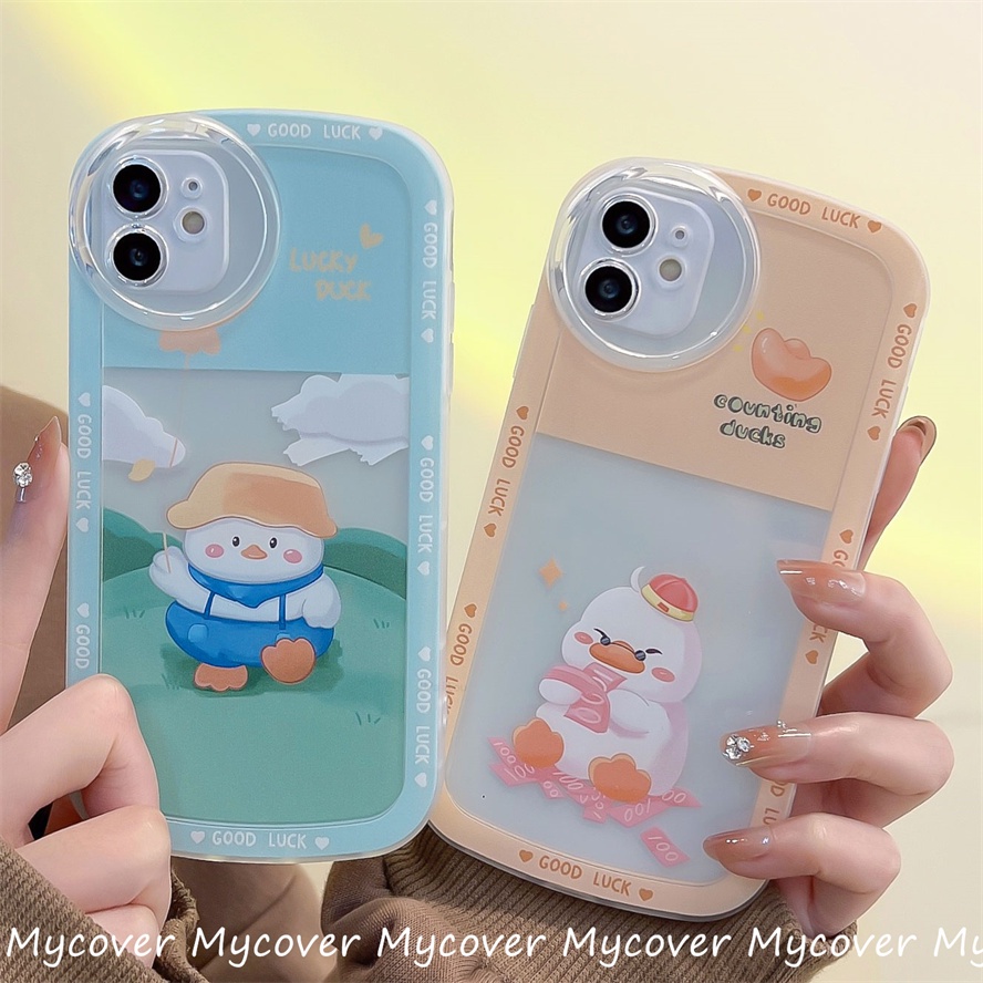 Ốp Điện Thoại Chống Sốc Họa Tiết Chú Vịt Dễ Thương Cho iPhone 14 13 12 11 Pro Max Xs XR X 8 7 6 Plus SE 2020