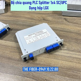Bộ chia quang plc splitter 1x4 sc/upc - dạng hộp nhựa lgx