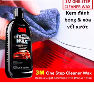 Dung dịch đánh bóng 1 bước 3m one step cleaner wax pn39006- xóa xước 3m- phá xước pkxs