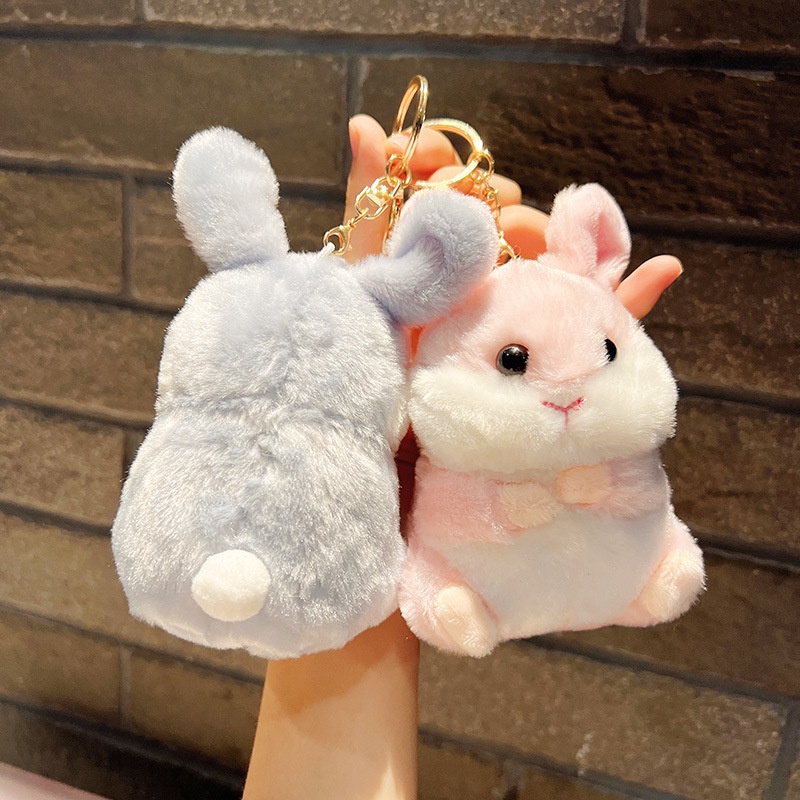 Móc Khóa Hình Chuột Hamster Nhồi Bông Mềm Mại Đáng Yêu
