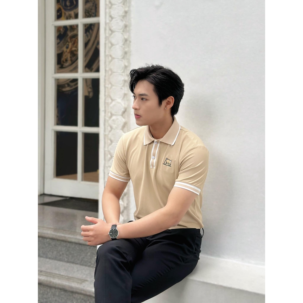 Áo polo nam chất vải cotton co giãn 4 chiều, áo thun nam thêu logo con mèo phong cách hàn quốc - RMAN | BigBuy360 - bigbuy360.vn