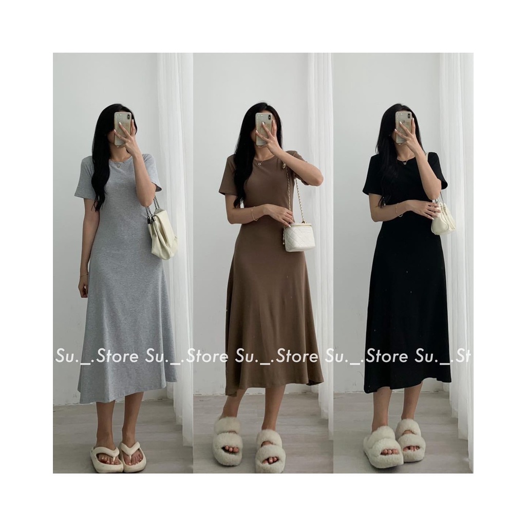 Váy thun cộc tay dáng xòe - 247store.vn - Vaydaicoctay5577