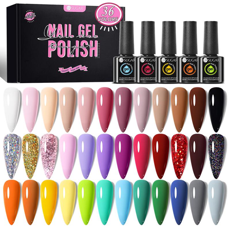 Set 36 gel sơn móng tay UR SUGAR nhiều màu sắc khác nhau thời trang 7ml