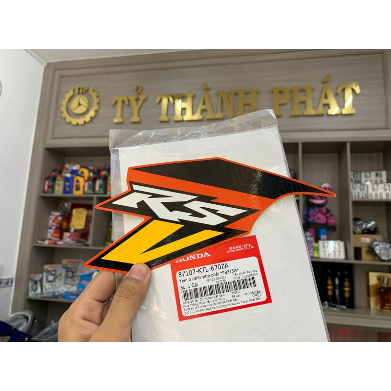 Tem xe RS Repsol Tím Cam chính hãng