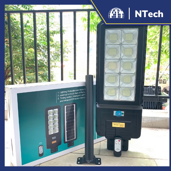 Đèn năng lượng mặt trời Jindian- Đèn đường NLMT  Công suất 500W-Khung ABS- Chip Led "SMD" - BH 02 Năm