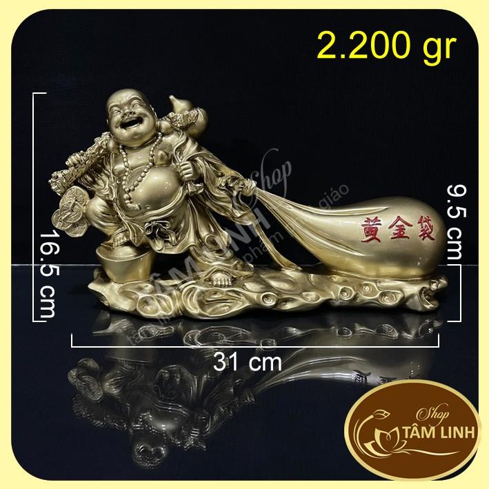 Tượng phật Di Lặc kéo tiền trên bao tải - Mandala Sala
