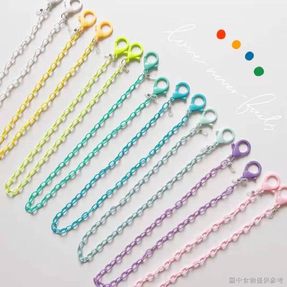 Dây Xích Acrylic Treo Mặt Nạ / Tai Nghe / Mắt Kính Màu Kẹo Hình Biểu Tượng Cảm Xúc Gumei