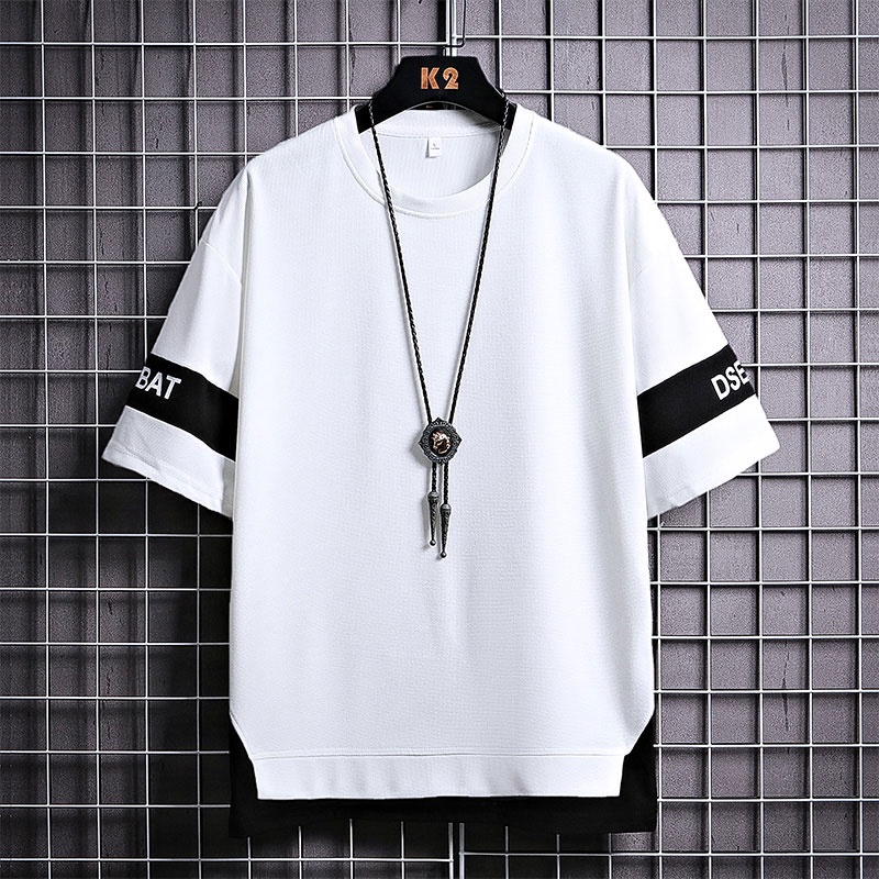 Áo Thun Tay Ngắn Chất Liệu Lụa Lạnh Nhanh Khô Thời Trang Mùa Hè Cho Nam Giới