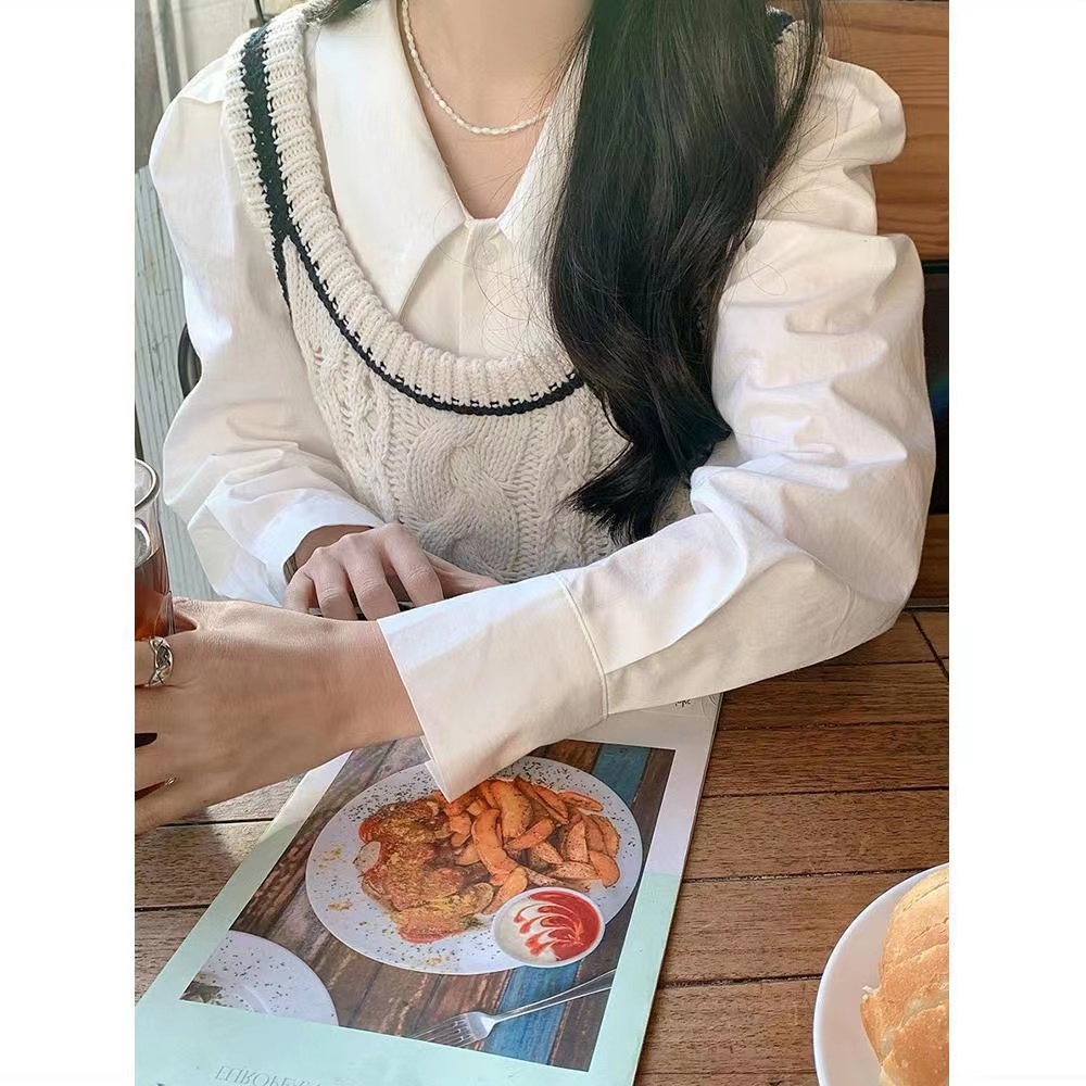 Áo Kiểu Tay Phồng Phong Cách Pháp Thời Trang Xuân Thu