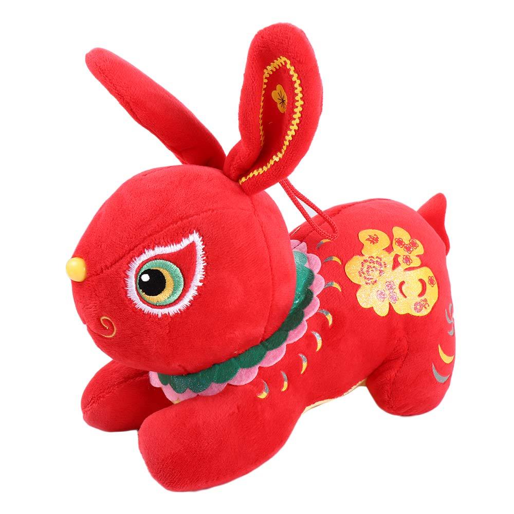 Thỏ Nhồi Bông Chất Liệu Cotton Mềm Mại Trang Trí Nhà Cửa Dịp Năm Mới