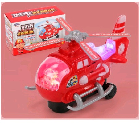 Máy bay trực thăng cảnh sát có nhạc và đèn cho bé