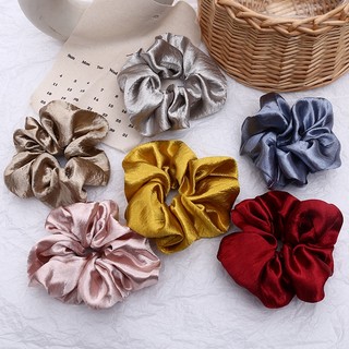 Phụ Kiện Tóc Cột Tóc Scrunchies Handmade Lụa Mềm Chun Co Giãn Bảo Vệ Tóc 2023