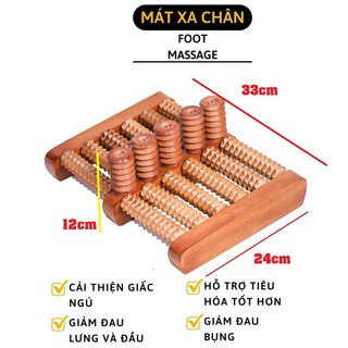 Bàn lăn gỗ massage chân 5x6