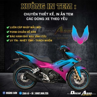 Tem trùm winner x v3 xanh tím | nhiều màu | chuẩn do shop thiết kế