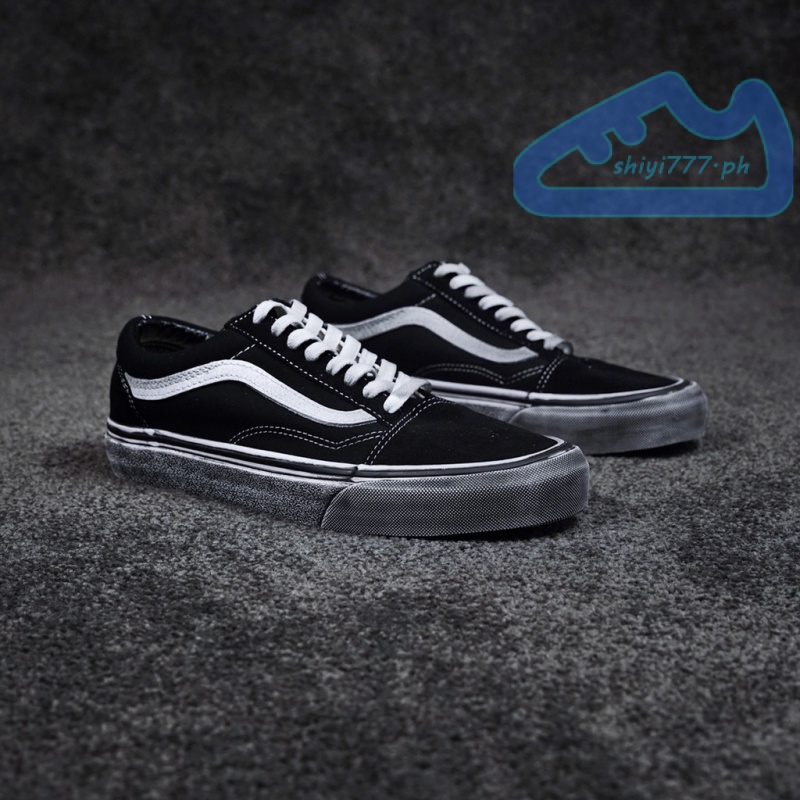 Giày Thể Thao Vans Old Skool Vải Canvas Phối Màu Đen Trắng Phong Cách Retro Đường Phố Cá Tính