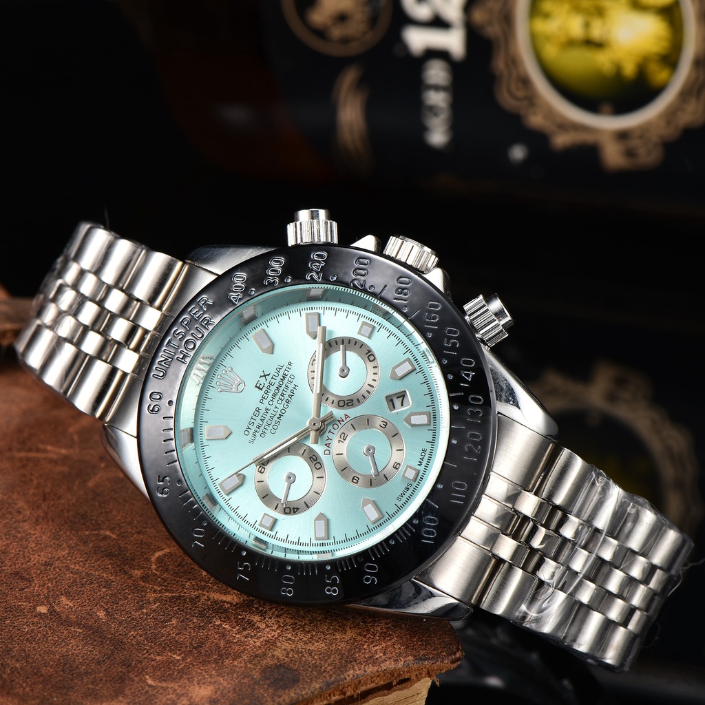 Đồng Hồ Quartz Ba Mắt Daytona Dây Thép Giảm Giá Hợp Thời Trang Cho Nam