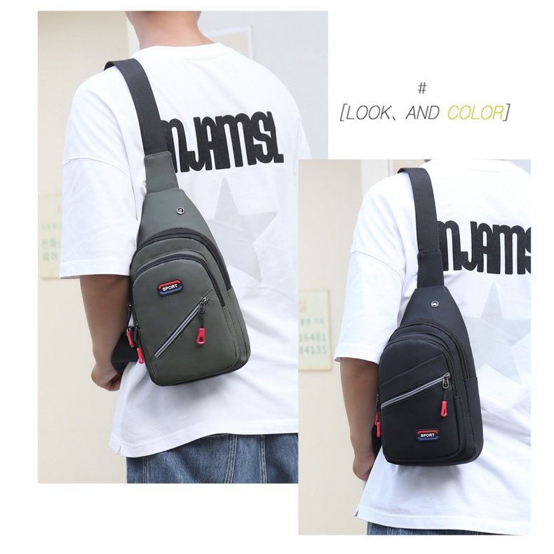 Túi Đeo Chéo Ngực Chống Thấm Nước Thời Trang Cá Tính Cho Nam