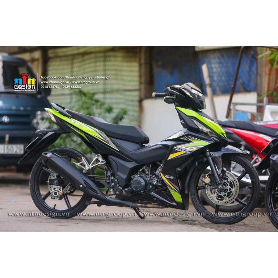 Tem rời Winner V1 mẫu RS 150 xanh lá đen - tem cao cấp không bay màu