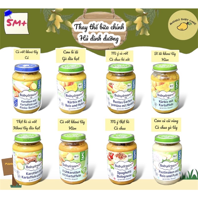 thay thế bữa chính/ hủ dinh dưỡng cho bé 5m