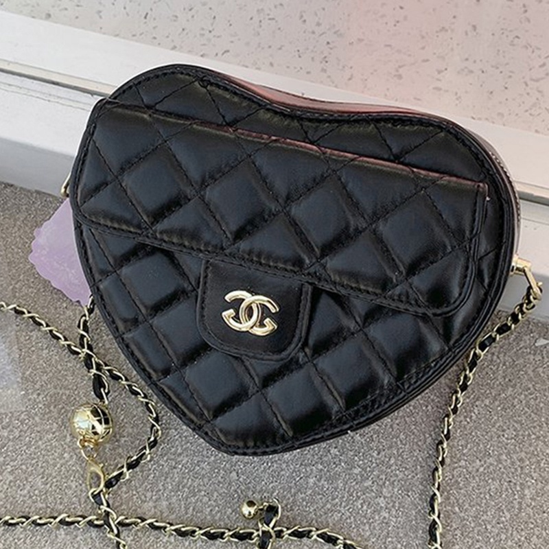 Túi Đeo Vai Dây Xích Hình Trái Tim Thời Trang Dành Cho Nữ