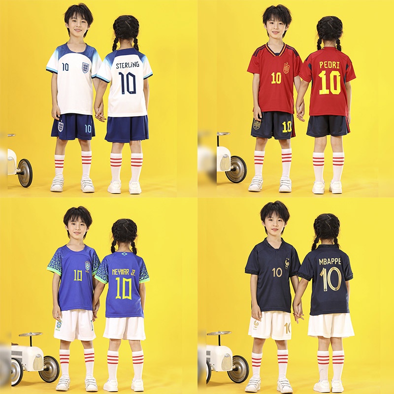 Planet giày đá bóng Đồng phục bóng đá trẻ em phù hợp với đồng phục đào tạo bóng đá áo thun bé trai