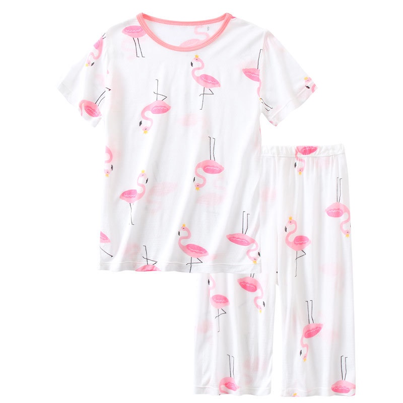 Bộ Đồ Ngủ Tay Ngắn Mỏng Thoáng Khí Phong Cách Mới Cho Bé Gái-KAD