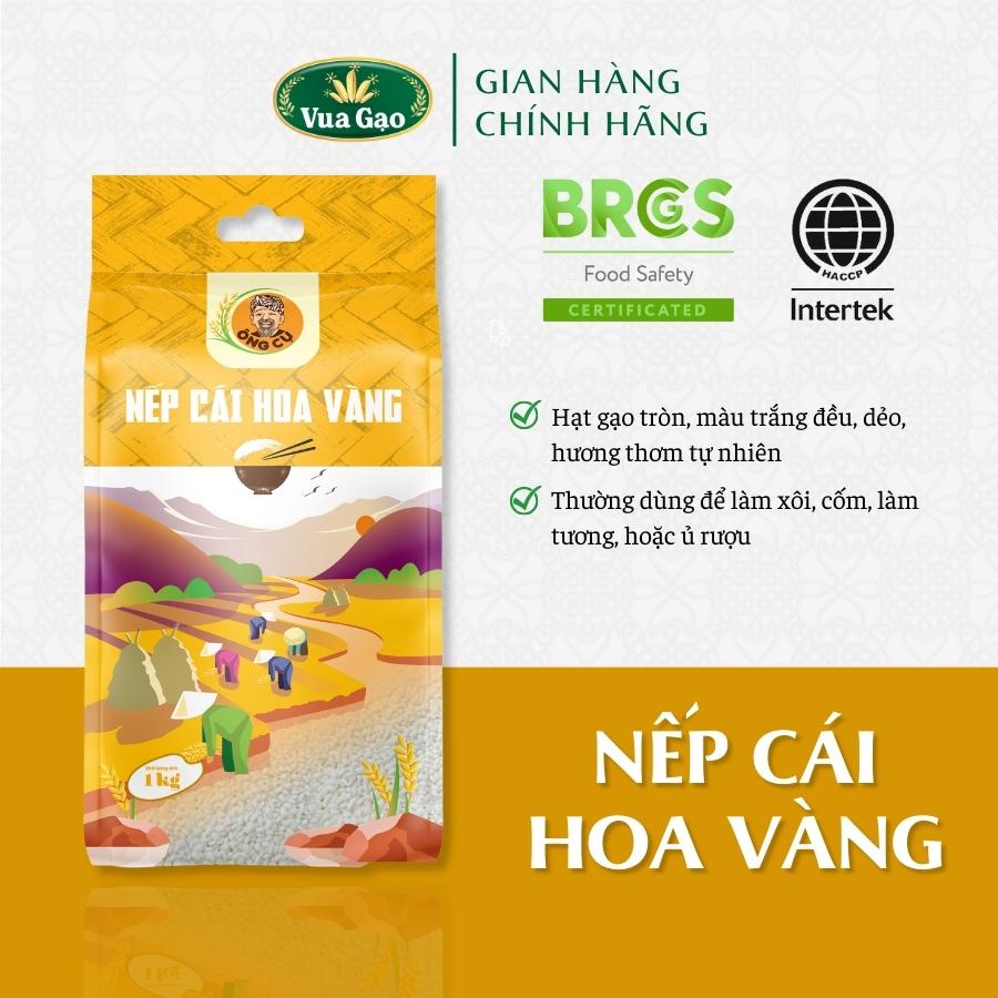 GẠO NẾP CÁI HOA VÀNG TÚI 1KG