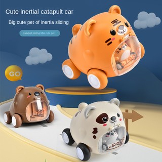Xe đẩy đáng yêu Xe hơi nhỏ Nhấn quán tính Puzzle Baby Đồ chơi trẻ em Xe đẩy đồ chơi trẻ em trai đồ chơi trẻ em gái