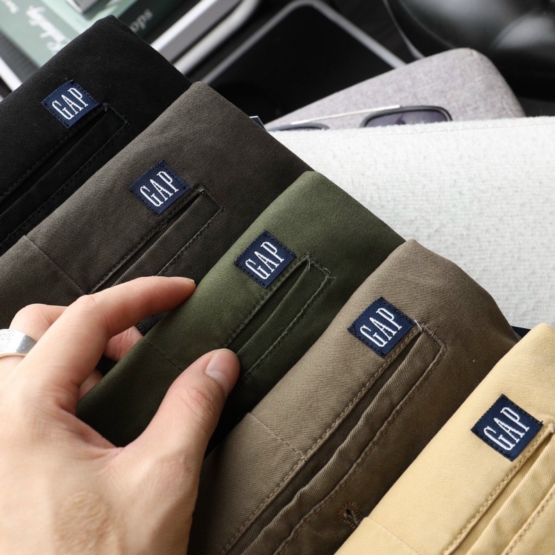Quần dài kaki gap nam công sở from slim fit ống côn chất vải co dãn mềm mịn
