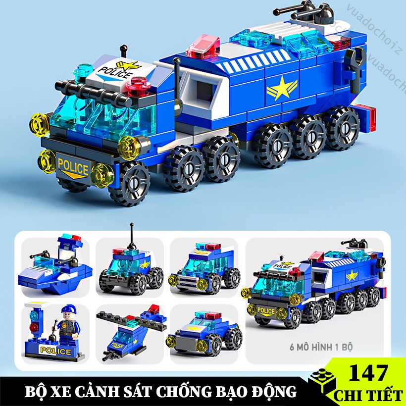 Đồ chơi lắp ráp Cảnh Sát / Cứu Hỏa / Máy Bay / Tàu Chiến 138 - 150 chi tiết