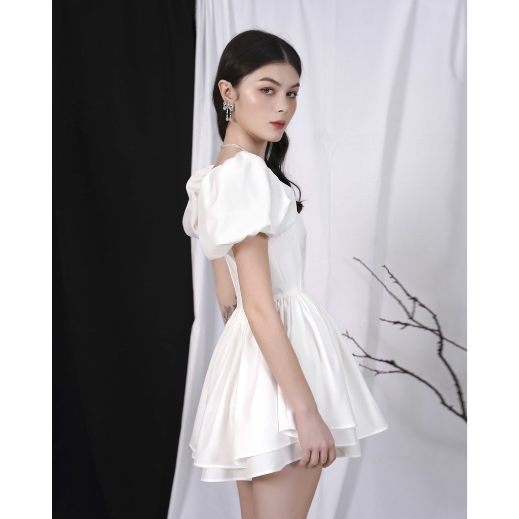 GOÛT DE JUN - Đầm nữ thiết tay phồng form xòe tôn dáng - TIANA DRESS