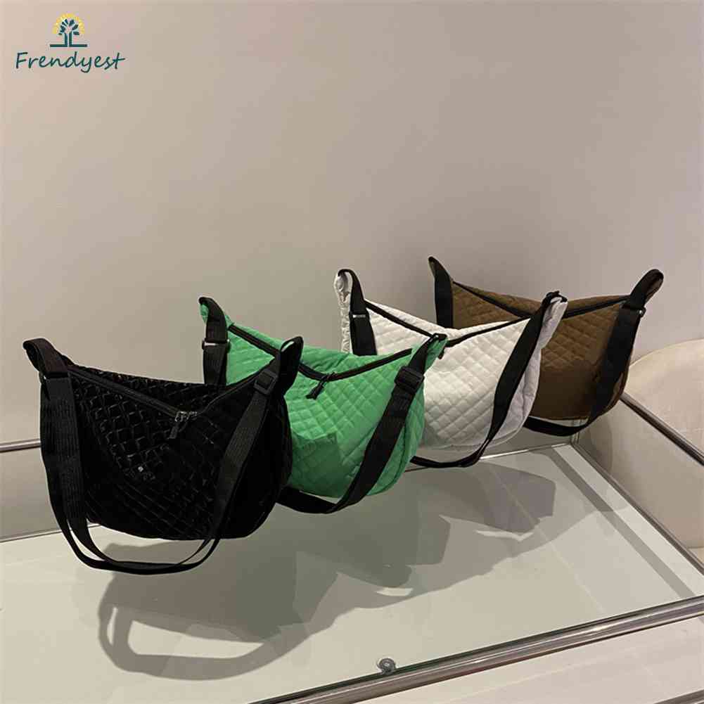 Túi Đeo Chéo Vải Bông Mềm Thời Trang Thu Đông Cho Nữ