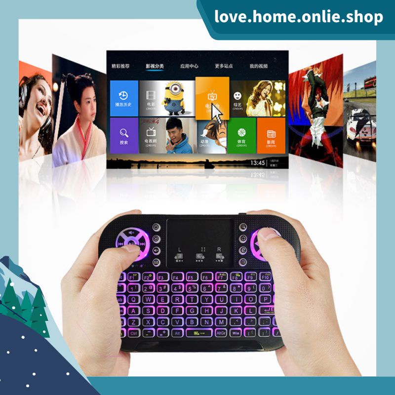 Bàn PhíM Bluetooth A8 Mini 2.4G 7 MàU CầM Tay TiệN DụNg Cho Windows Android TV