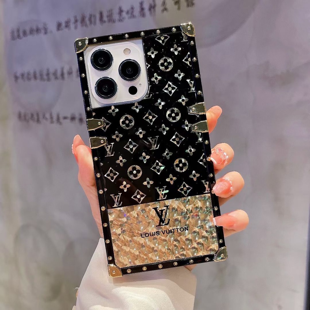 Ốp Điện Thoại Hình Vuông Hình Nhãn Hiệu Samsung Galaxy S23 + S22 + S21 + S20 + Note 20 Ultra 5G Note 10 + Plus Note 9 8 S21 S20 FE