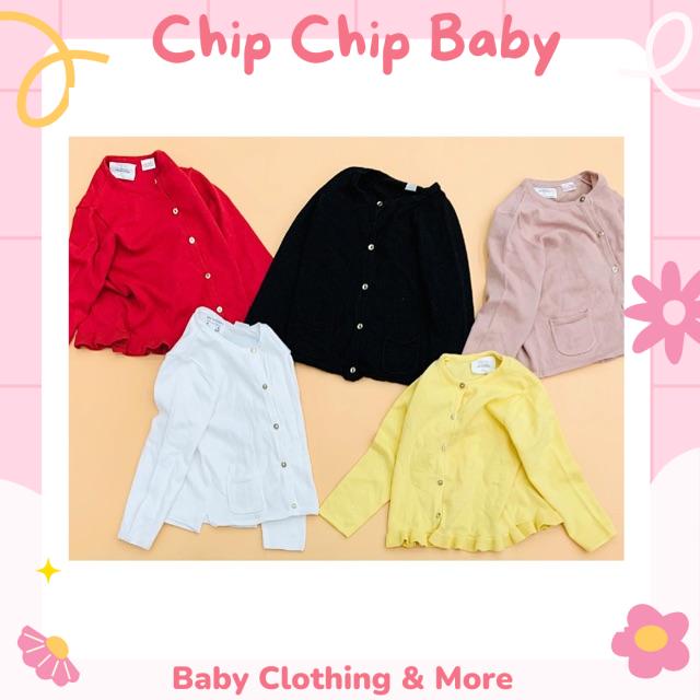 Áo khoác cardigan Zara len mỏng cho bé 3/6m - 3/4y