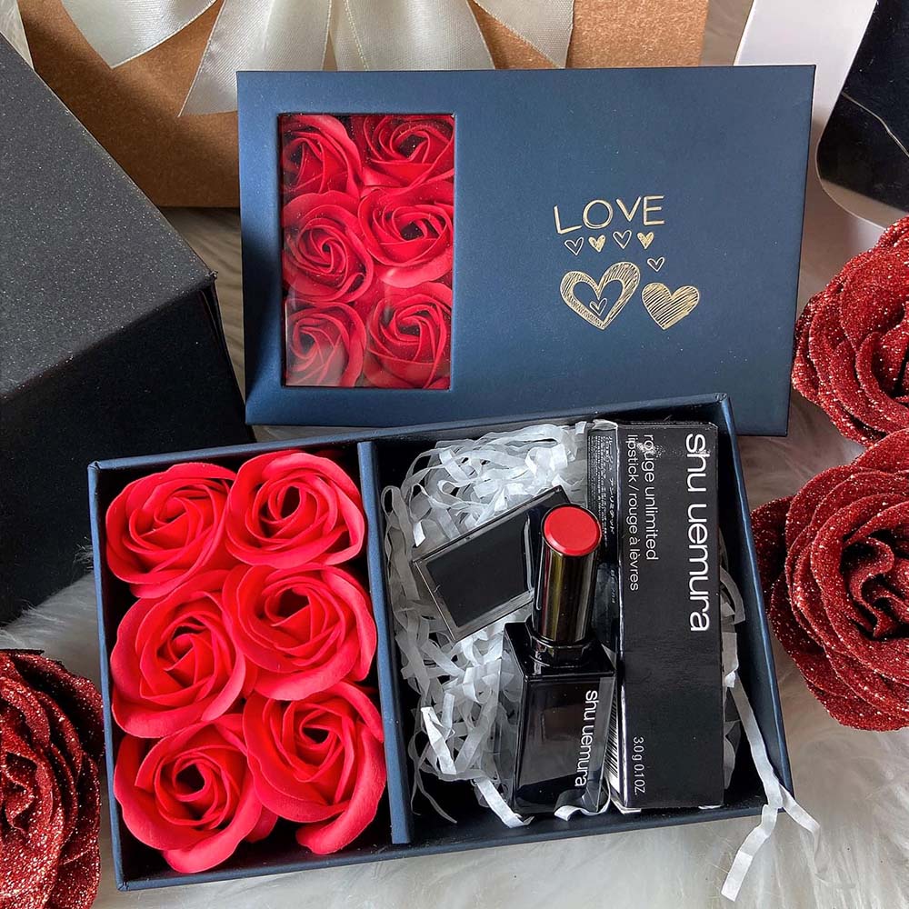 Hộp Quà Tặng Sinh Nhật, Valentine Hộp Đựng Quà Hoa Hồng Sáp Thơm Kèm Túi
