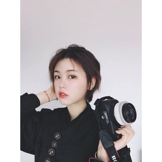 ORDER Váy sơ mi cúc lệch - 2 màu trắng đen