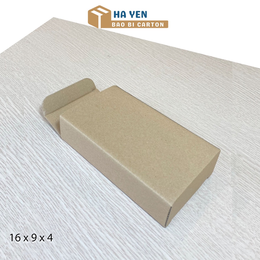 16x9x4  Hộp Carton Đóng Hàng Nắp Gài